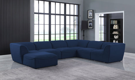 Miramar - Modular Sectional 7 Piece - Navy - Fabric - Home Elegance USA