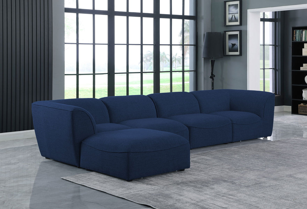 Miramar - Modular Sectional 5 Piece - Navy - Modern & Contemporary - Home Elegance USA