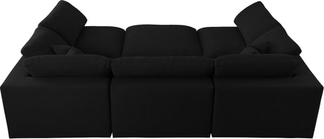 Serene - Cloud Modular Sectional 6 Piece - Black - Home Elegance USA