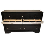 Traditional Matrix 7 Drawer Dresser in Black made with Wood - Home Elegance USA