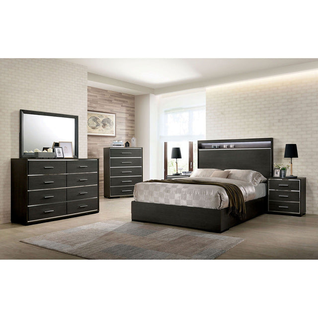 Camryn - 4 Piece Queen Bedroom Set - Warm Gray | Home Elegance USA