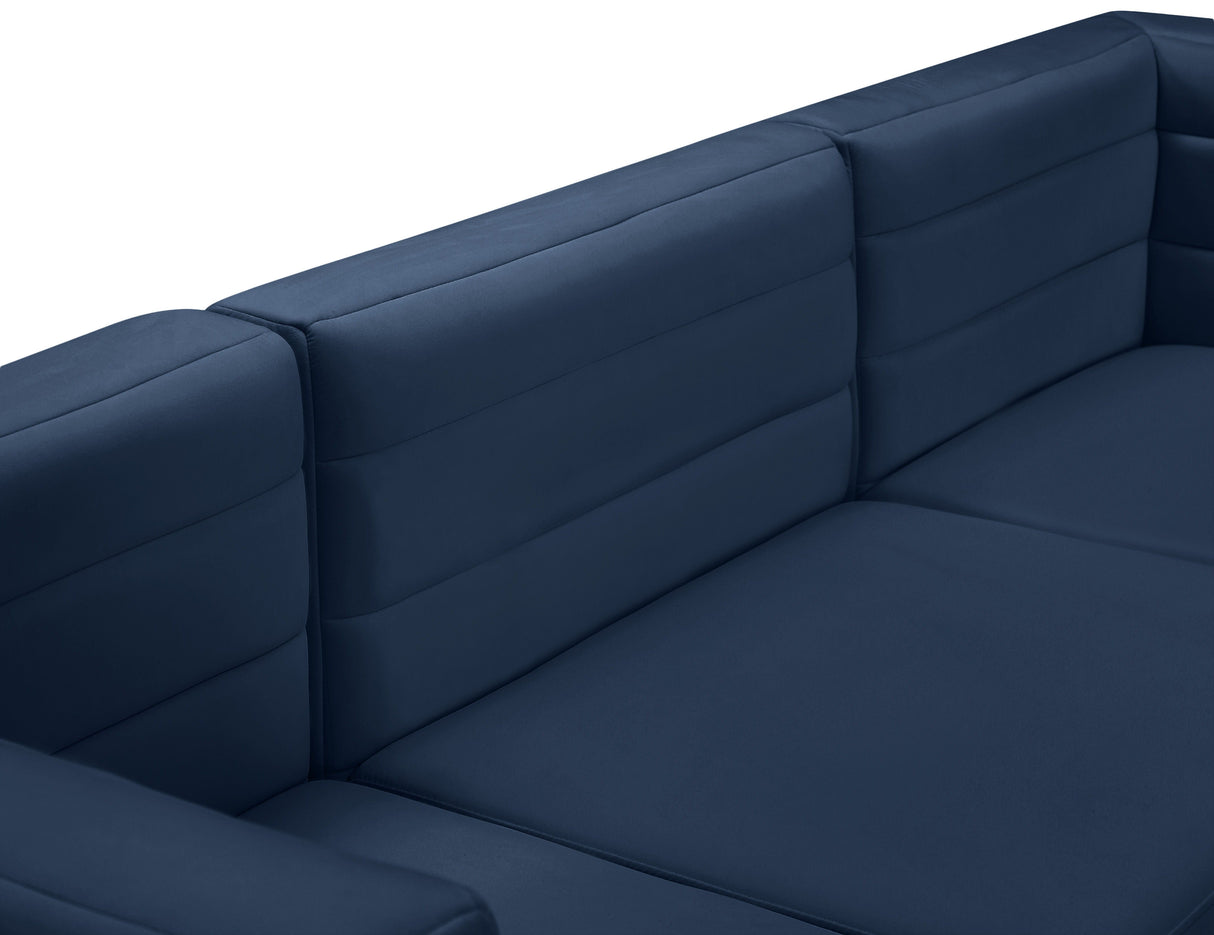 Quincy - Modular Sectional 7 Piece - Navy - Fabric - Home Elegance USA