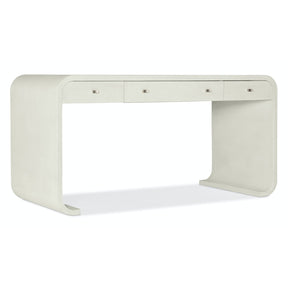 Serenity Bayport Writing Desk 60 inch in White Raffia and Wood - Hooker Furniture