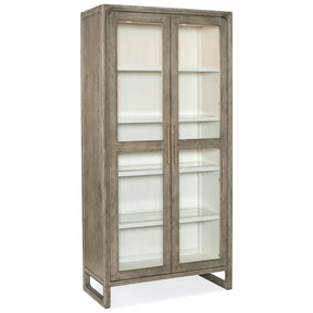 Serenity Sanderling Display Cabinet Malibu Gray | Hooker