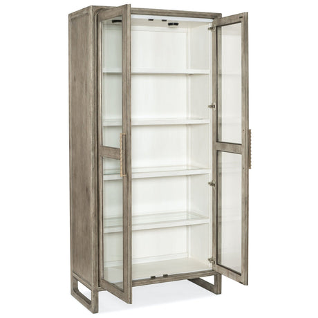 Serenity Sanderling Display Cabinet Malibu Gray | Hooker