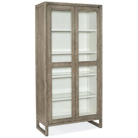Serenity Sanderling Display Cabinet Malibu Gray | Hooker