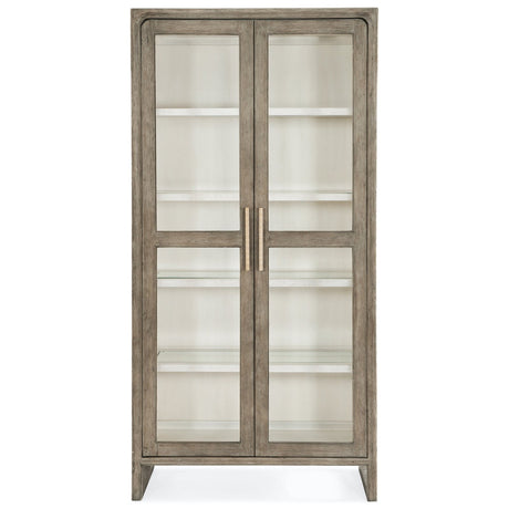 Serenity Sanderling Display Cabinet Malibu Gray | Hooker