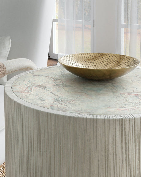 Serenity Swale Round Side Table Gray Marble – Hooker Furniture