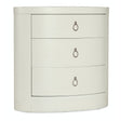 Serenity Wavecrest Oval Nightstand Shell White with Marble Top – Hooker Furniture