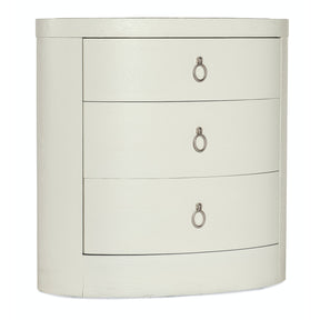 Serenity Wavecrest Oval Nightstand Shell White with Marble Top – Hooker Furniture