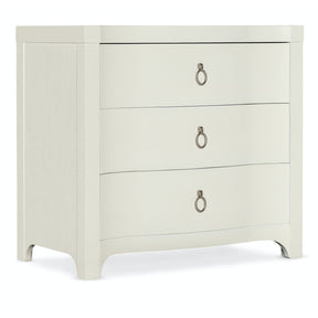 Serenity Antigua Three Drawer Nightstand Shell White – Hooker Furniture