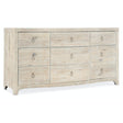 Serenity Harbour Nine-Drawer Dresser Whitewashed Surf Finish – Hooker Furniture