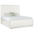 Serenity Ashore Upholstered Panel Bed in Sand Dollar White Lacquered Grasscloth | Hooker Furniture