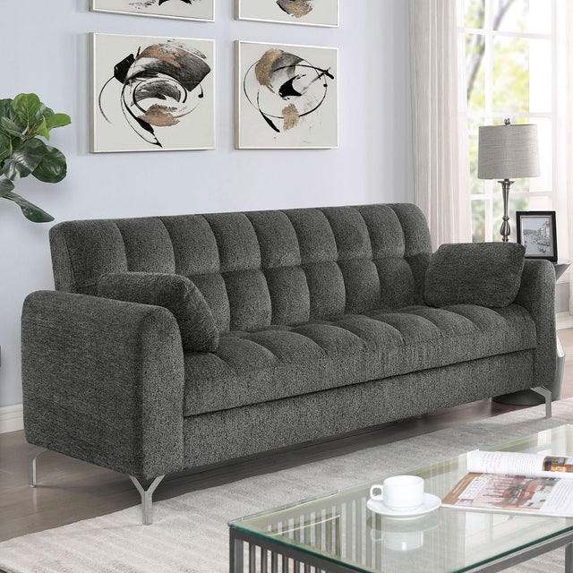 Lupin - Sofa With Pillows - Dark Gray - Home Elegance USA