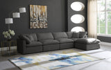 Plush - Cloud Modular Sectional 4 Piece - Grey - Fabric - Home Elegance USA