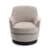 Richfield Oatmeal Wood Base Swivel Chair - Home Elegance USA