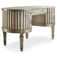 Melange Fluted Kidney Desk in Champagne Silver - Hooker Furniture