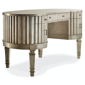 Melange Fluted Kidney Desk in Champagne Silver - Hooker Furniture