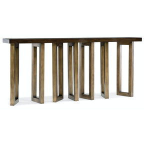 Connelly Hall Console Table Dark Walnut & Gold – Hooker Furniture