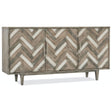 Melange Natural Beauty Credenza in Medium Wood Chevron | Hooker