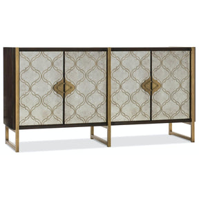 Melange Classic Credenza with Quatrefoil Glass Doors – Hooker Furniture