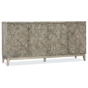 Melange Fairfax Credenza in Distressed Medium Wood | Hooker