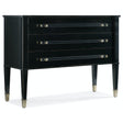 Hooker Furniture Rowan Chest – Black Finish, Lucite Bar Pulls, 3 Spacious Drawers, Transitional Style