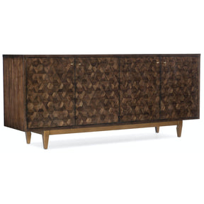 Melange Alpine Four-Door Credenza in Walnut - Hooker Furniture
