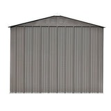 TOPMAX Patio 8ft x6ft Bike Shed Garden Shed, Metal Storage Shed with Lockable Doors, Tool Cabinet with Vents and Foundation Frame for Backyard, Lawn, Garden, Gray