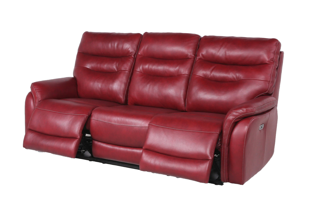 Top-Grain Leather Motion Set: Decadent Comfort, Contemporary Style, Wine or Coffee Color, Reclining with USB Control Panel - Home Elegance USA