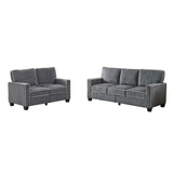 Living Room Sofa set 2+3 seat Dark Grey Corduroy Home Elegance USA