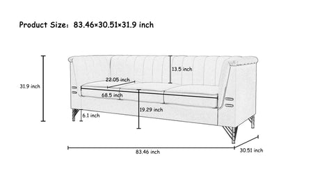 FX-P82-GR(sofa) Home Elegance USA