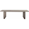 Robards Rectangular Dining Table Flint Finish with Bronze Base – Universal