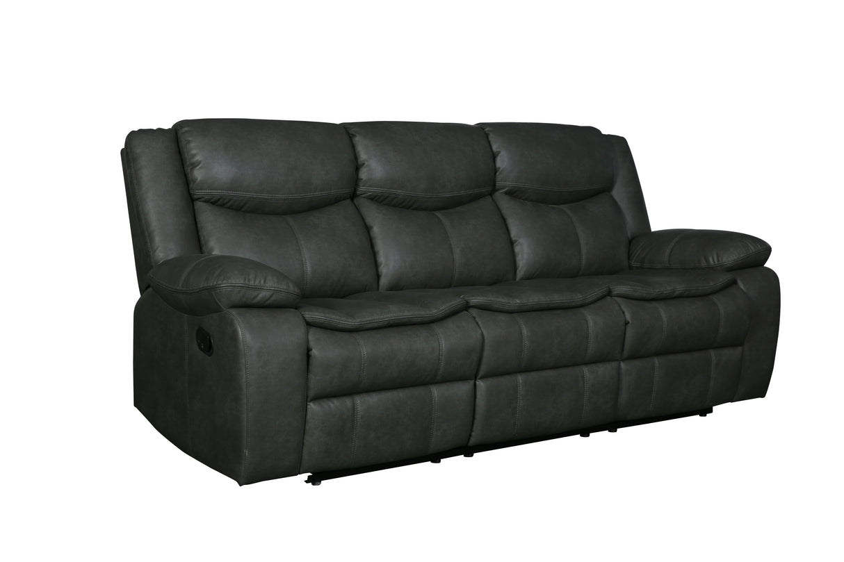 Global United Transitional Leather-Air Reclining Sofa - Home Elegance USA