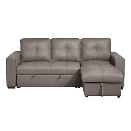 Homelegance - Magnus 2 Piece Reversible Sectional With Pull-Out In Taupe - 9569Nftp*Sc