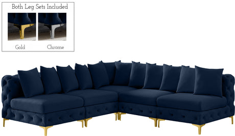 Tremblay - Modular Sectional 5 Piece - Navy - Modern & Contemporary - Home Elegance USA