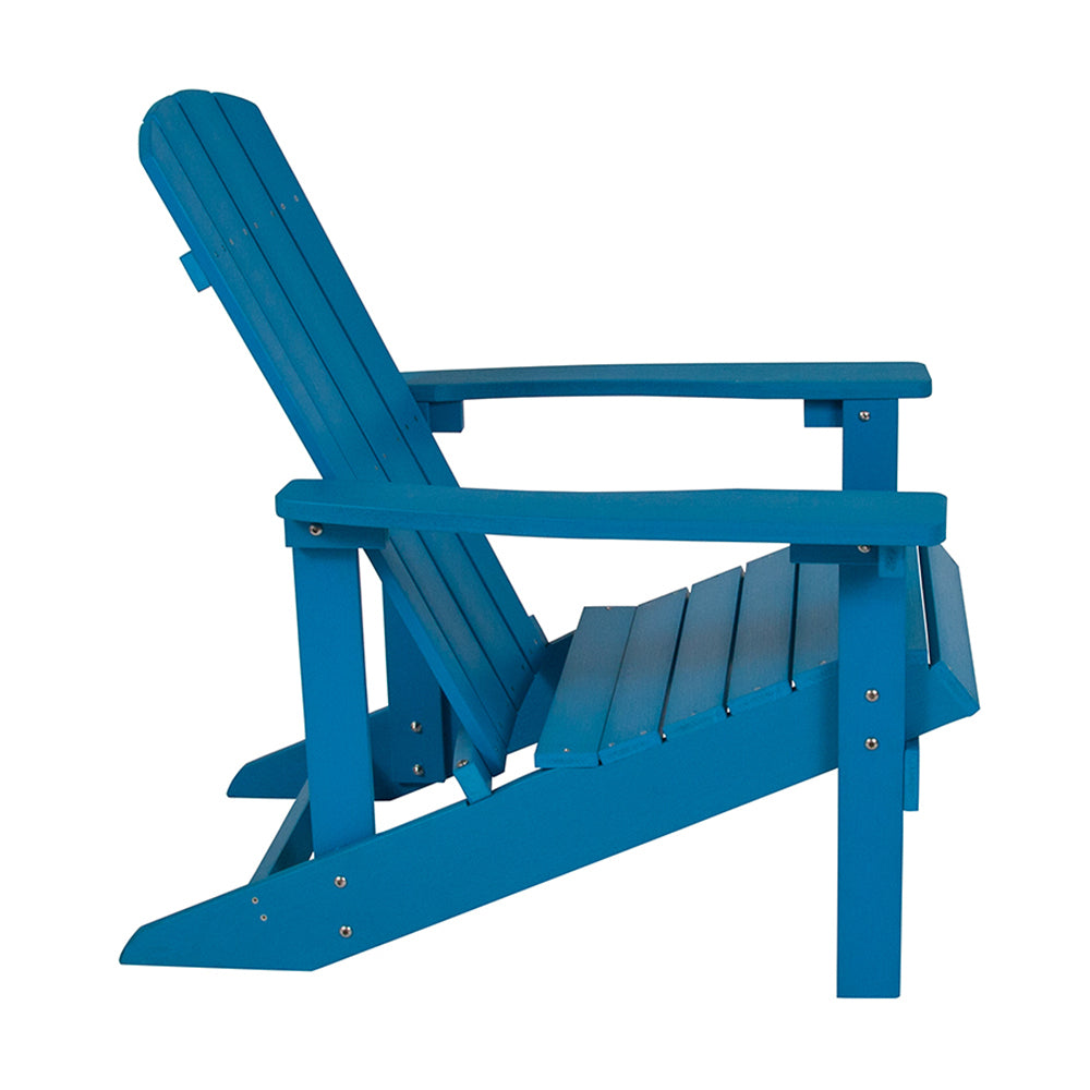 Charlestown All-Weather Adirondack Chair in Blue Faux Wood - Home Elegance USA
