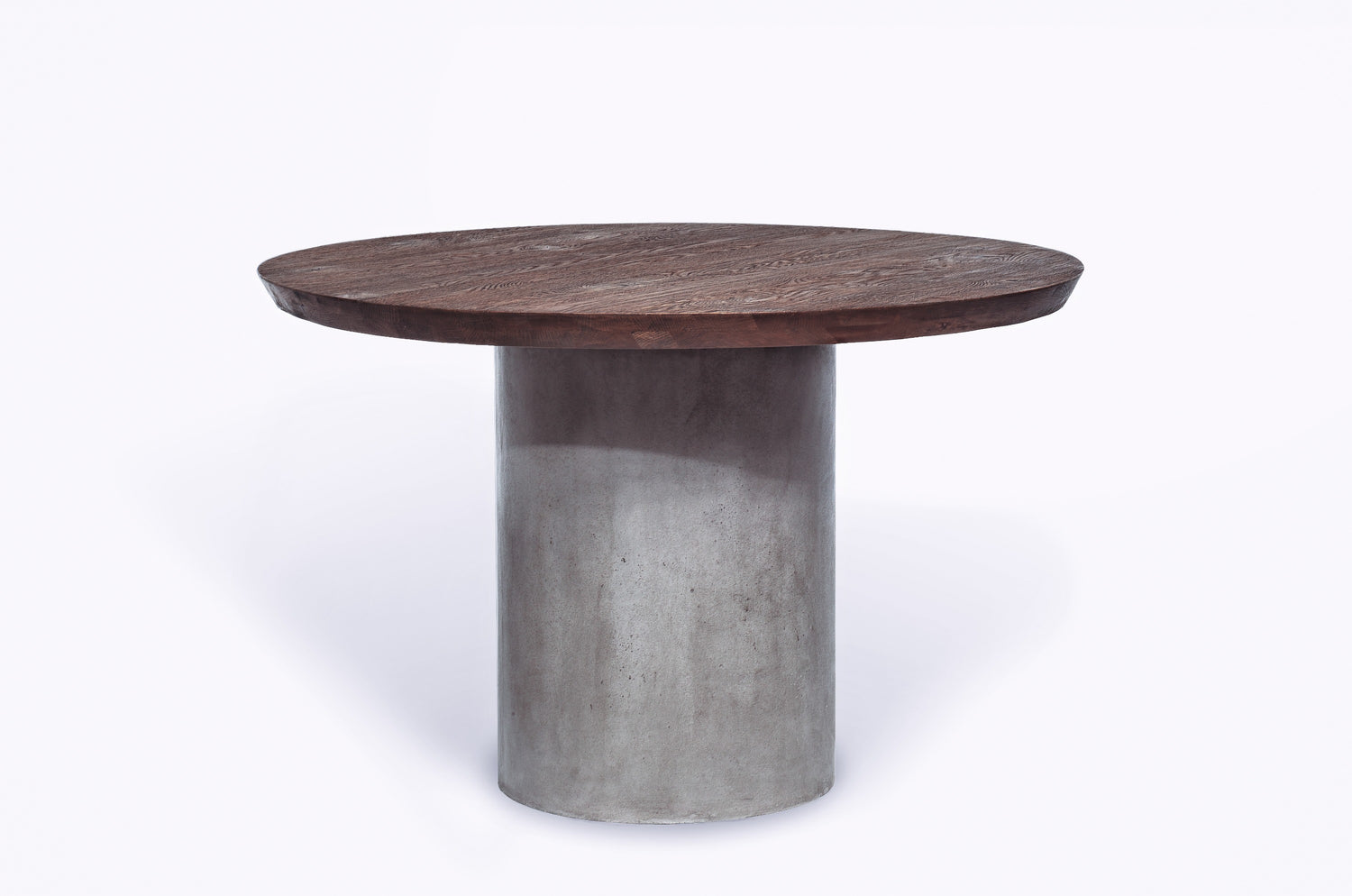 Vig Furniture Modrest Renzo Modern Round Oak & Concrete Dining Table