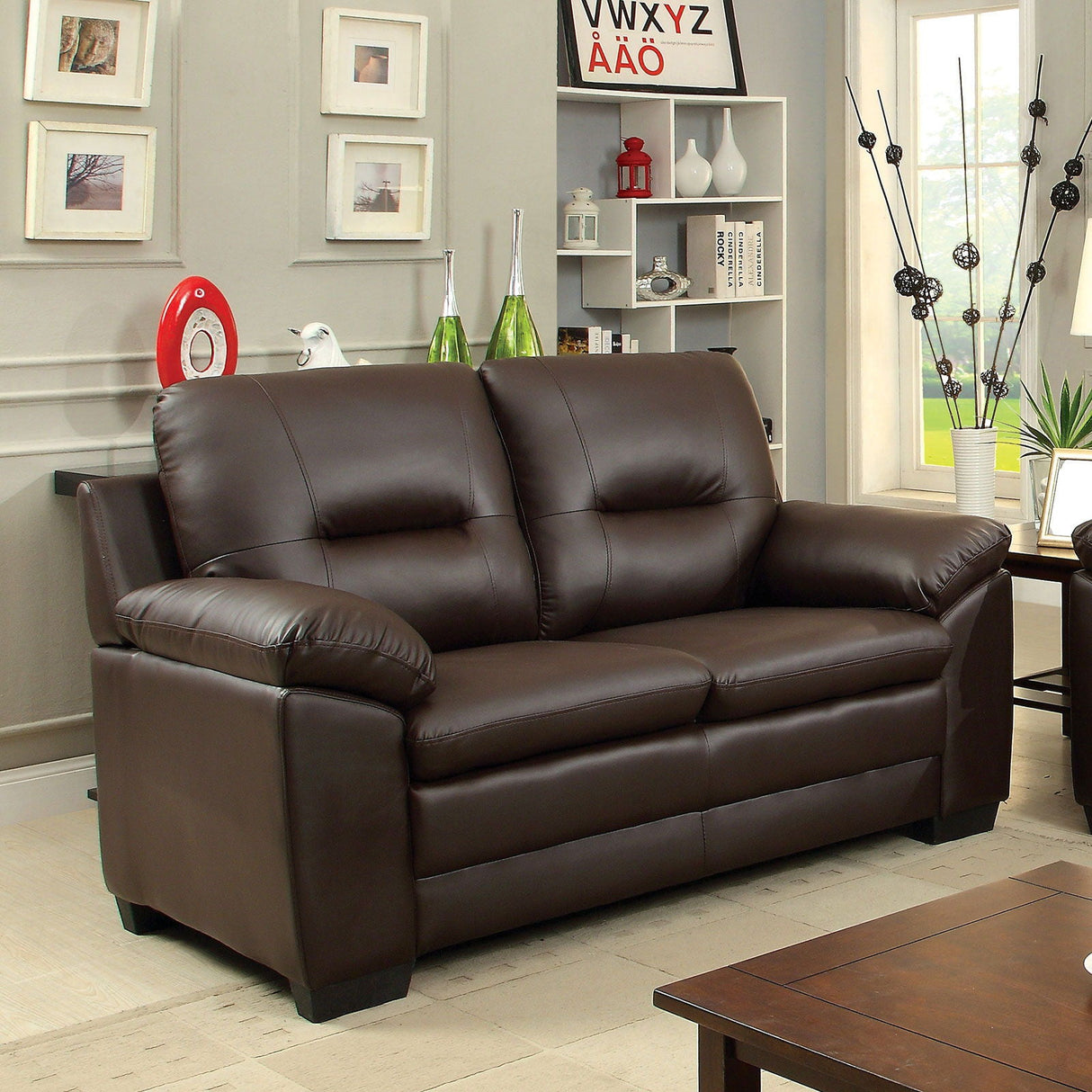 Parma - Sofa & Love Seat & Chair - Brown - Home Elegance USA