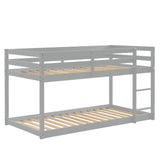 Twin over Twin Floor Bunk Bed,Grey(Old Sku:W50430319) - Home Elegance USA