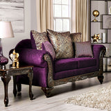 Casilda - Loveseat - Purple - Home Elegance USA