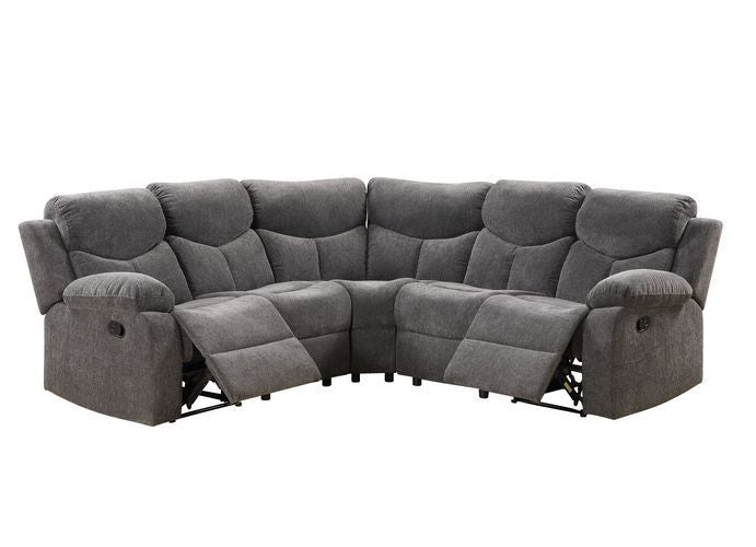 Kalen - Sectional Sofa - Gray Chenille - Home Elegance USA