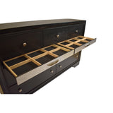 Traditional Matrix 7 Drawer Dresser in Black made with Wood - Home Elegance USA