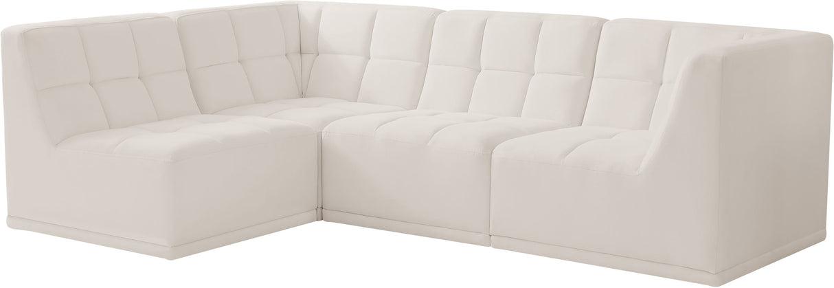 Relax - Modular Sectional 4 Piece - Cream - Home Elegance USA