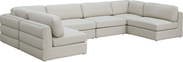 Beckham - Modular Sectional 6 Piece - Beige - Modern & Contemporary - Home Elegance USA