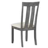 TREXM Set of 4 Dining Chairs Soft Fabric Dining Room Chairs with Seat Cushions and Curved Back  (Gray) - Home Elegance USA