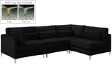 Julia - Modular Sectional 4 Piece - Black - Home Elegance USA