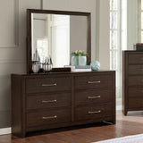 Jamie - 5 Piece Queen Bedroom Set With Night Stand - Walnut / Light Brown - Home Elegance USA