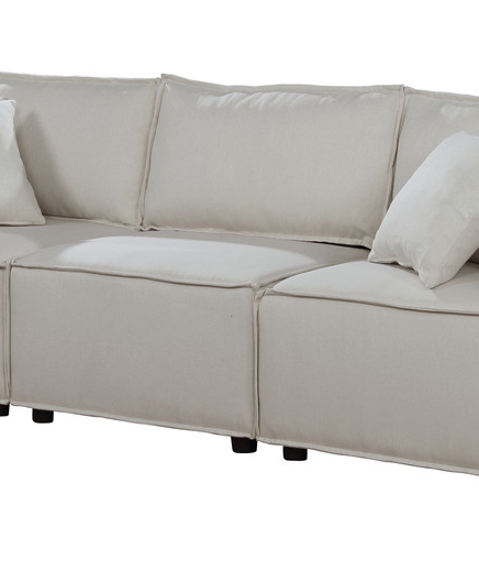 Jenson Modular Sectional Sofa in Beige Linen - Home Elegance USA