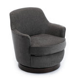 Richfield Charcoal Wood Base Swivel Chair - Home Elegance USA